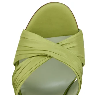 Affabula Lace up – Sandali con cinturini da 100 mm – Taffetà di seta – Haiiro – Donna Affabula Lace up – Sandali con cinturini da 100 mm – Taffetà di seta – Haiiro – Donna