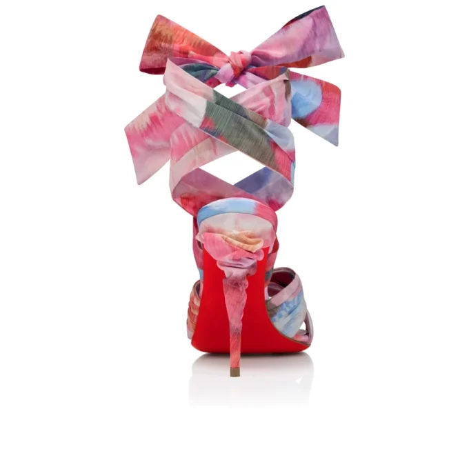 Affabula Lace up – Sandali con cinturini da 100 mm – Tessuto cinese con stampa Peonies – Multicolore – Donna Affabula Lace up – Sandali con cinturini da 100 mm – Tessuto cinese con stampa Peonies – Multicolore – Donna