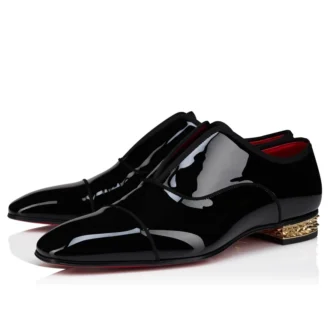 Alphamale Rocks – Oxford – Pelle di vitello verniciata – Nero – Uomo