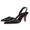 Apostropha Sling – Décolleté con cinturino posteriore da 80 mm – Pelle nappa – Nero – Donna