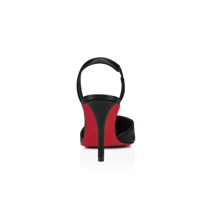 Apostropha Sling – Décolleté con cinturino posteriore da 80 mm – Pelle nappa – Nero – Donna