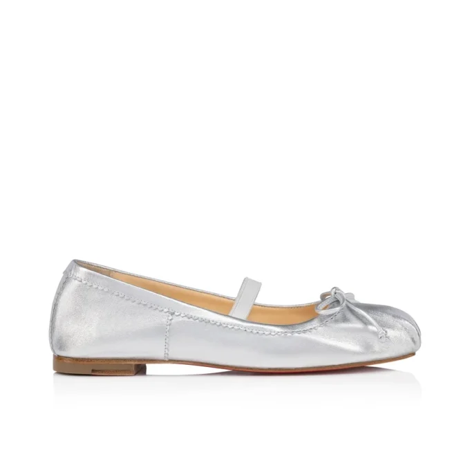 Baballet – Ballerine – Pelle nappa iridescente – Argento – Bambino