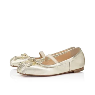 Baballet – Ballerine – Pelle nappa laminata – Platine – Bambini