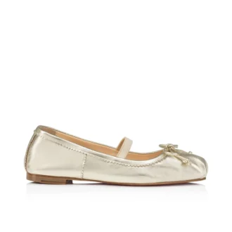 Baballet – Ballerine – Pelle nappa laminata – Platine – Bambini
