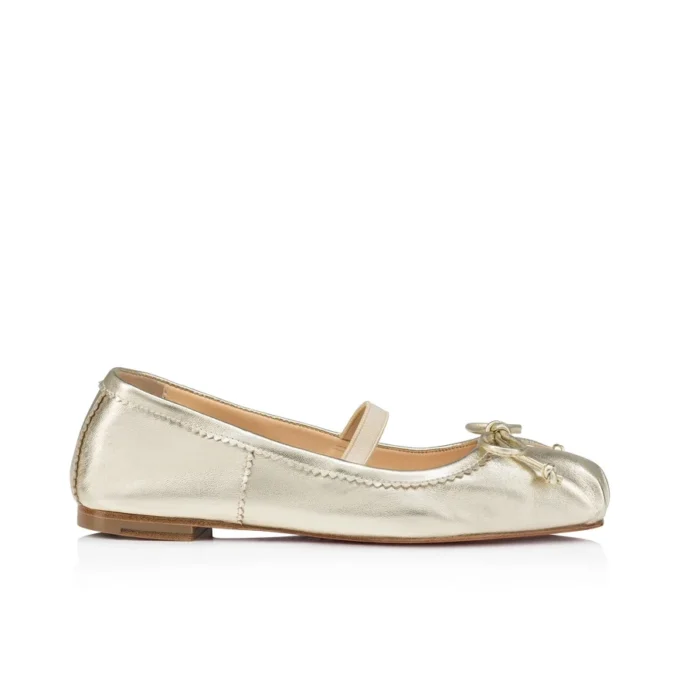 Baballet – Ballerine – Pelle nappa laminata – Platine – Bambini Baballet – Ballerine – Pelle nappa laminata – Platine – Bambini