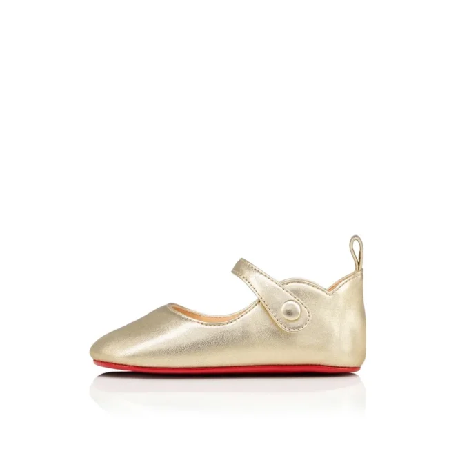Baby Love Chick – Ballerine – Pelle nappa laminata – Platine – Bambini Baby Love Chick – Ballerine – Pelle nappa laminata – Platine – Bambini