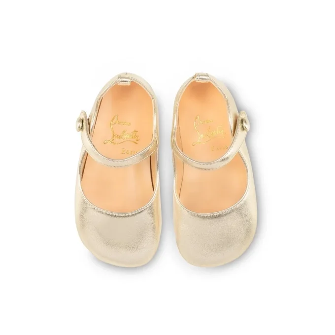 Baby Love Chick – Ballerine – Pelle nappa laminata – Platine – Bambini Baby Love Chick – Ballerine – Pelle nappa laminata – Platine – Bambini