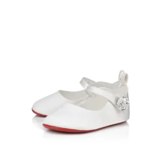 Baby Love Chick Strass – Ballerine – Raso crepe e strass – Bianco – Bambino
