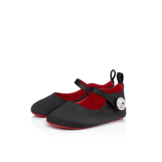 Baby Love Chick Strass – Ballerine – Raso crêpe e strass – Nero – Bambino