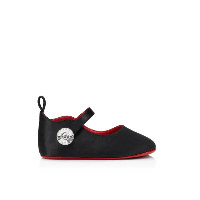 Baby Love Chick Strass – Ballerine – Raso crêpe e strass – Nero – Bambino Baby Love Chick Strass – Ballerine – Raso crêpe e strass – Nero – Bambino