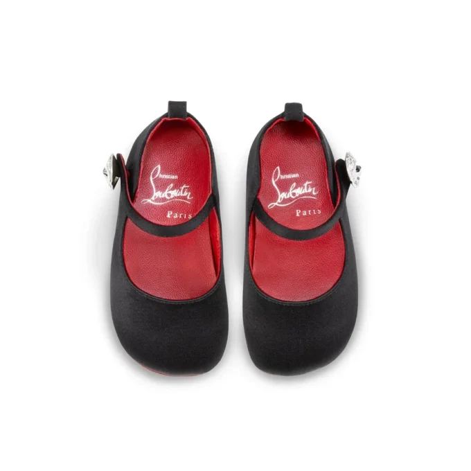 Baby Love Chick Strass – Ballerine – Raso crêpe e strass – Nero – Bambino Baby Love Chick Strass – Ballerine – Raso crêpe e strass – Nero – Bambino