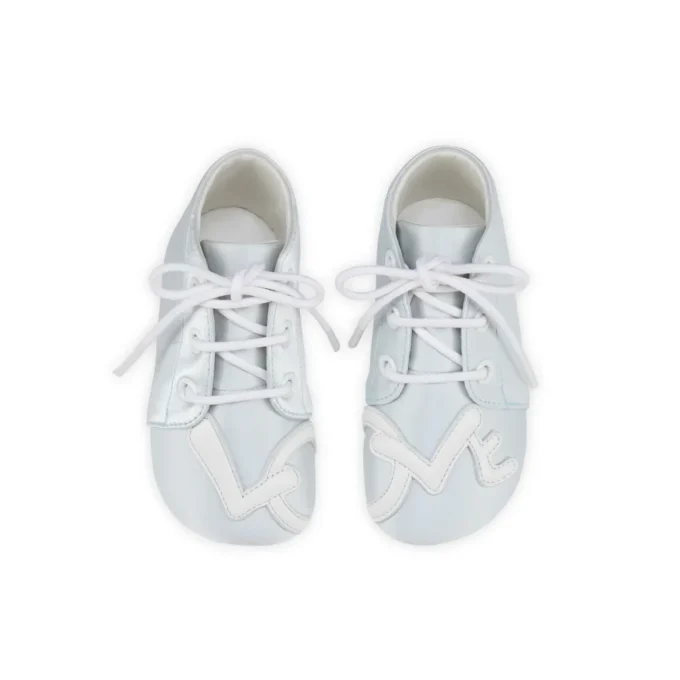 Baby Love – Derby – Raso di crepe – Blu pastello – Neonato