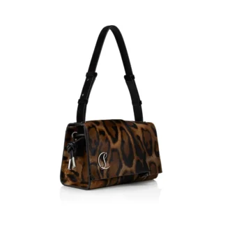 Baggy – Borsa a tracolla – Pelle di vitello pelosa con stampa “Bengali” – Marrone Baggy – Borsa a tracolla – Pelle di vitello pelosa con stampa “Bengali” – Marrone