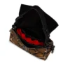 Baggy – Borsa a tracolla – Pelle di vitello pelosa con stampa “Bengali” – Marrone