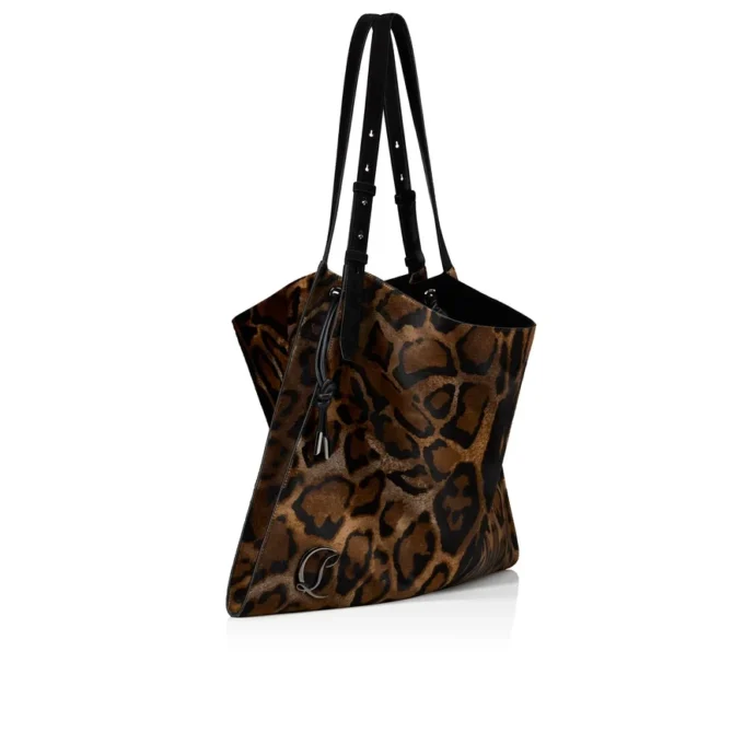 Baggy – Borsa Tote – Pelle di vitello pelosa con stampa “Bengali” – Marrone Baggy – Borsa Tote – Pelle di vitello pelosa con stampa “Bengali” – Marrone