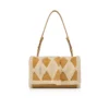 Baggy Small – Borsa a tracolla – Pelle di vitello e shearling a rombi – Beige Baggy Small – Borsa a tracolla – Pelle di vitello e shearling a rombi – Beige
