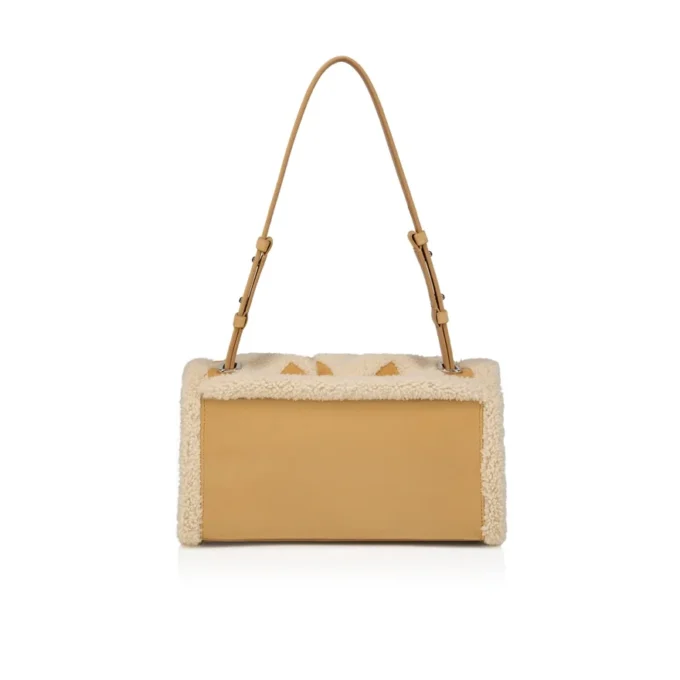 Baggy Small – Borsa a tracolla – Pelle di vitello e shearling a rombi – Beige Baggy Small – Borsa a tracolla – Pelle di vitello e shearling a rombi – Beige