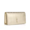 Bettina – Pochette – Pelle di agnello nappa laminata a forma di diamante – Platino chiaro