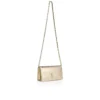 Bettina – Pochette – Pelle di agnello nappa laminata a forma di diamante – Platino chiaro