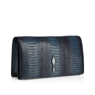 Bettina – Pochette – Pelle di serpente d’acqua – Nero