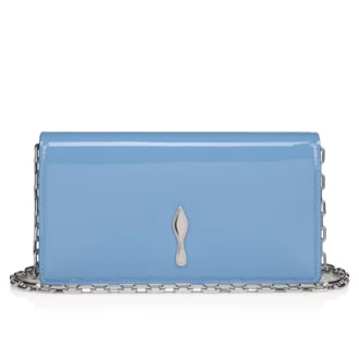 Bettina – Pochette – Pelle di vitello verniciata – Ceruleo
