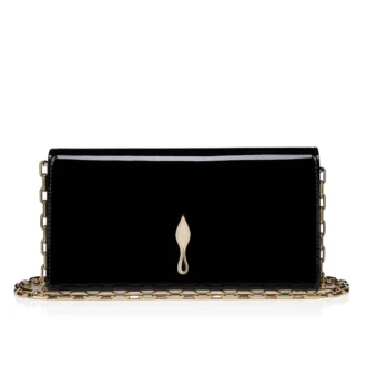 Bettina – Pochette – Pelle di vitello verniciata – Nero