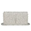 Bettina – Pochette – Pelle scamosciata, strass e perle – Argento Bettina – Pochette – Pelle scamosciata, strass e perle – Argento