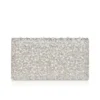 Bettina – Pochette – Pelle scamosciata, strass e perle – Argento Bettina – Pochette – Pelle scamosciata, strass e perle – Argento