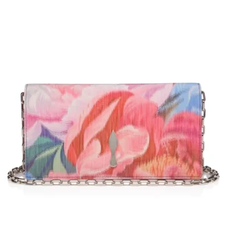 Bettina – Pochette – Tessuto cinese stampato con peonie – Multicolore