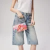 Bettina – Pochette – Tessuto cinese stampato con peonie – Multicolore Bettina – Pochette – Tessuto cinese stampato con peonie – Multicolore