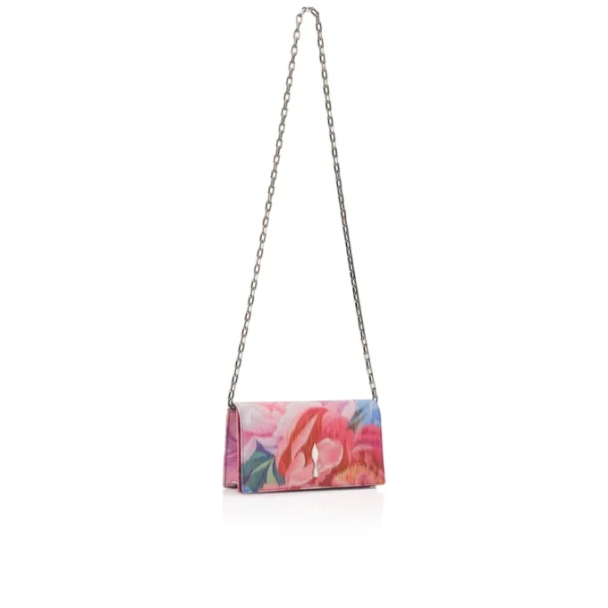 Bettina – Pochette – Tessuto cinese stampato con peonie – Multicolore Bettina – Pochette – Tessuto cinese stampato con peonie – Multicolore