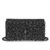 Bettina – Pochette – Veau Velours, strass e perle – Nero Bettina – Pochette – Veau Velours, strass e perle – Nero