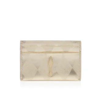 Bettina – Portacarte – Pelle di agnello nappa laminata a forma di diamante – Platino chiaro