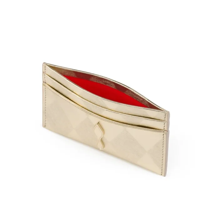 Bettina – Portacarte – Pelle di agnello nappa laminata a forma di diamante – Platino chiaro Bettina – Portacarte – Pelle di agnello nappa laminata a forma di diamante – Platino chiaro
