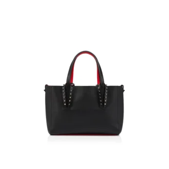 Cabata – Borsa Tote – Morbida pelle di vitello e borchie – Nero