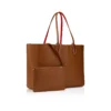 Cabata – Borsa Tote – Pelle di vitello e borchie – Cuoio Cabata – Borsa Tote – Pelle di vitello e borchie – Cuoio