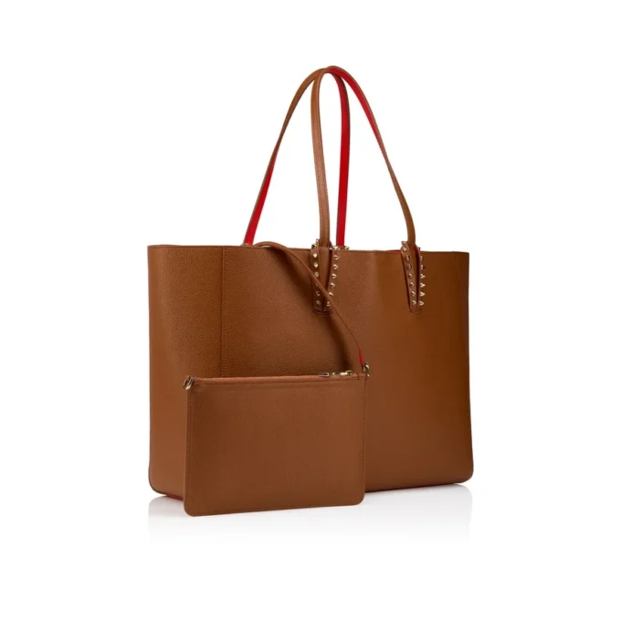 Cabata – Borsa Tote – Pelle di vitello e borchie – Cuoio Cabata – Borsa Tote – Pelle di vitello e borchie – Cuoio