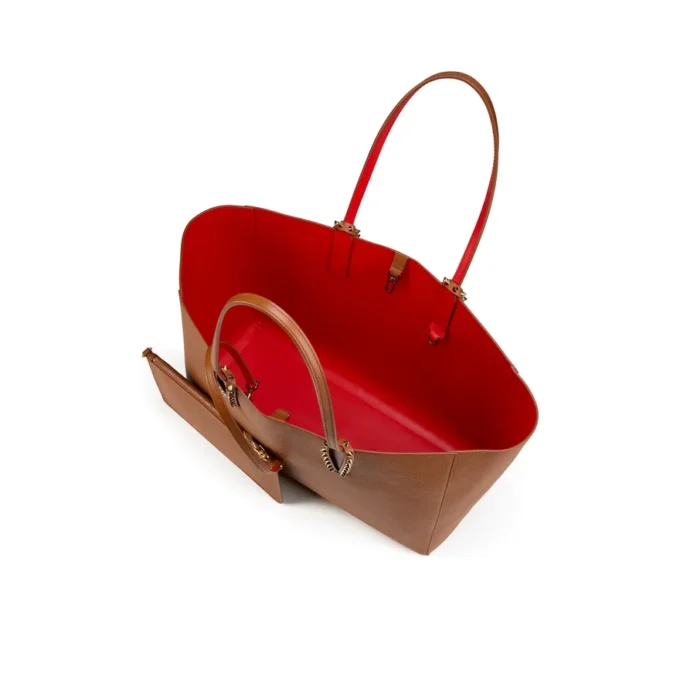 Cabata – Borsa Tote – Pelle di vitello e borchie – Cuoio Cabata – Borsa Tote – Pelle di vitello e borchie – Cuoio