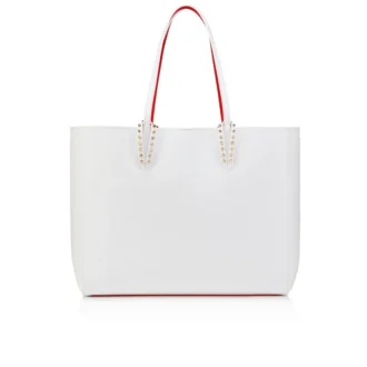 Cabata Large – Borsa Tote – Pelle di vitello e borchie – Bianco