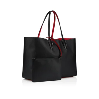 Cabata Large – Borsa Tote – Pelle di vitello e borchie – Nero