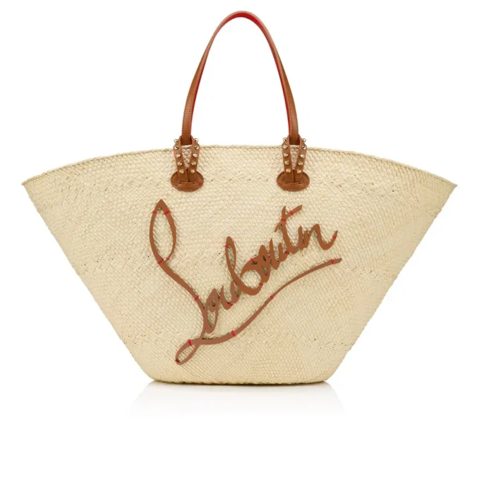 Cabata Large – Borsa Tote – Rafia e pelle di vitello – Naturale Cabata Large – Borsa Tote – Rafia e pelle di vitello – Naturale
