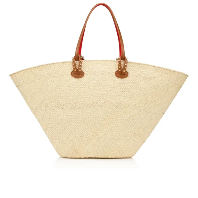 Cabata Large – Borsa Tote – Rafia e pelle di vitello – Naturale Cabata Large – Borsa Tote – Rafia e pelle di vitello – Naturale