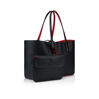 Cabata Small – Borsa Tote – Pelle di vitello e borchie – Nero