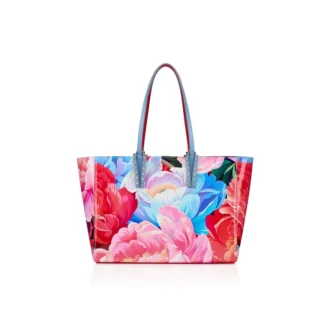 Cabata Small – Borsa Tote – Pelle di vitello verniciata con stampa Peonies – Multicolore Cabata Small – Borsa Tote – Pelle di vitello verniciata con stampa Peonies – Multicolore