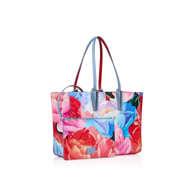 Cabata Small – Borsa Tote – Pelle di vitello verniciata con stampa Peonies – Multicolore Cabata Small – Borsa Tote – Pelle di vitello verniciata con stampa Peonies – Multicolore