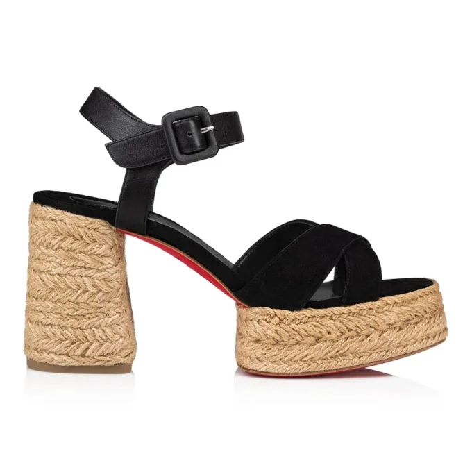 Calakala – Espadrillas da 85 mm – Pelle scamosciata e pelle di vitello – Nero – Donna Calakala – Espadrillas da 85 mm – Pelle scamosciata e pelle di vitello – Nero – Donna