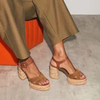 Calakala – Espadrillas da 85 mm – Pelle scamosciata e pelle di vitello – Rhea – Donna Calakala – Espadrillas da 85 mm – Pelle scamosciata e pelle di vitello – Rhea – Donna