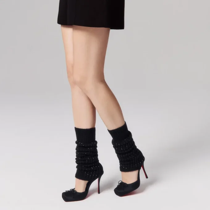 Cassia Annmac – Décolleté da 100 mm – Raso crepe e rete – Nero – Donna Cassia Annmac – Décolleté da 100 mm – Raso crepe e rete – Nero – Donna