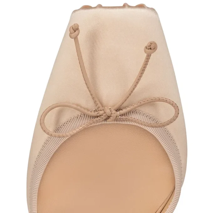 Cassia Lace up – Décolleté con cinturini da 100 mm – Raso crêpe – Blush – Donna