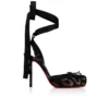 Cassia Lace up – Décolleté con cinturini da 100 mm – Velluto ricamato “Leo by Night” – Nero – Donna Cassia Lace up – Décolleté con cinturini da 100 mm – Velluto ricamato “Leo by Night” – Nero – Donna